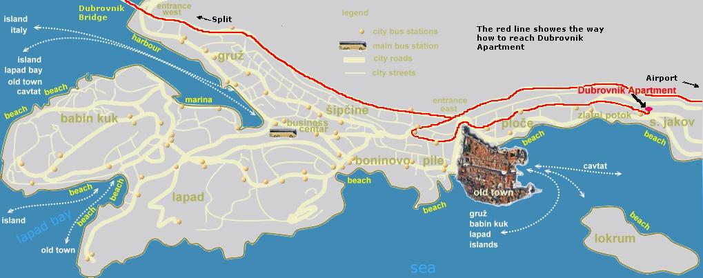 Dubrovnik Apartment Location map